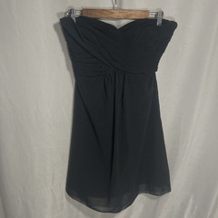 JASMINE black semi sheer overlay strapless mini dress 8