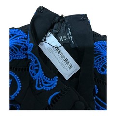 Karen Millen Petite Cut-Work Embroidered Woven Maxi Dress Black Women’s 4 NWT
