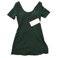 New Lululemon Size 2 Align Short Sleeve Dress 3&Prime; Liner Nulu LGYG Legacy Green