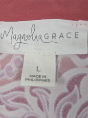Magnolia Grace Alhambra Knit Split Neck Dress L Travel Retro Boho Chic Festival