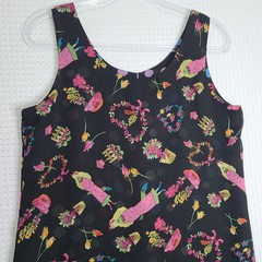 Whimsical Reversible Semi-Sheer Shift Dress Casual Lightweight Unbranded Est Med