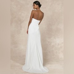 Lulus Momentous Romance White Strapless Bow Mermaid Maxi Dress Size Small NWOT