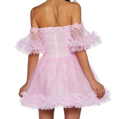 Sugar Thrillz Size XS Pink Ruffle & Bow Dress Tulle Dolls kill