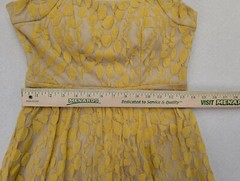 Xtraordinary Women&rsquo;s Dress Size 5 Yellow Lace Cap Sleeve Fit & Flare Mini