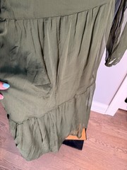 Petal & Pup Olive Green Long Sleeve Maxi Dress