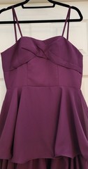 NWT Tiered w/ruffle Chiffon Lined Long formal dress w/Lace up back Burgundy