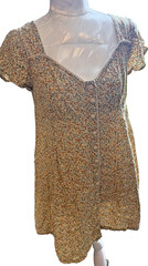 Arizona Jean Co Womens M Tunic Dress Floral Babydoll Empire Cottagecore Y2K