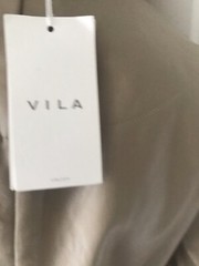 Light camel/stone pleather dress by Vila *BNWT* Size S-8 Retail £55