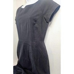 J. Crew Resume Dress Classic Black Sheath SZ 2 Knee Length Cap Sleeve Back Zip