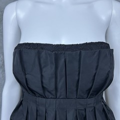BCBGeneration Y2K Babydoll Strapless Bubble Hem Dress 8 Lace Pleated Coquette