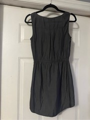 NWT American Eagle Charcoal Gray Sleeveless Button Front Shirt Dress XS