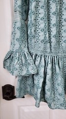 Tularosa Berkley Women&rsquo;s Ruffle Hem Eyelet Boho Dress in Deep Mist Size Small