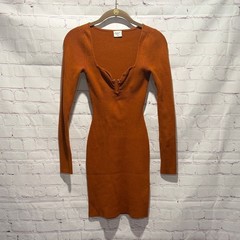 Abercrombie & Fitch Rusty Orange Long Sleeve Dress Woman&rsquo;s Size XS