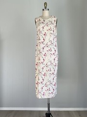 1990s Y2K Style Yellow Floral Midi Dress Medium Cottagecore Grunge Fairy Scoop