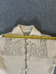 Vintage Ivory St. John Knit Dress Rare Knit Detailing Small Size Gorgeous