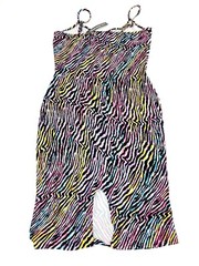 Absolutely Love It Spaghetti Strap Bodycon Dress Neon Animal Stripe Size S