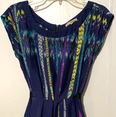 Bebop Junior M Multicolor Sleeveless Dress Tie‑Back Fit & Flare with Pockets