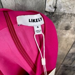 NWT LIKELY Carolyn Sheath Dress in Fuchsia Pink Size 4.
