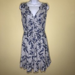 Sussan Dress 10 Pullover Ruffle Floral Viscose Belted Lined Lightweight Flowy