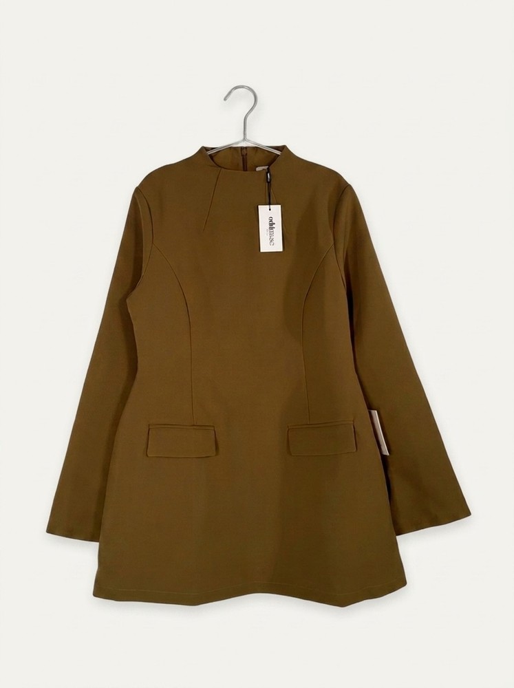 Odd Muse Womens Split Sleeve Mini Dress Green