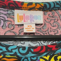 LuLaRoe Julia Form Fitting Abstract Design Midi Dress Size XS