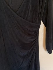 Travelers By Chico’s Black Mock Wrap Dress Size 1 Or M Capsule