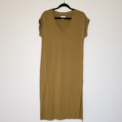 Loft Lou And Grey V Neck Midi Dress Signature Soft Size S Green
