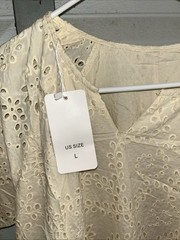 Unbranded Women’s Size Large Beige Sundress Short Sleeves NWT