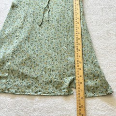 En Creme Mint Green Ditzy Floral Mini Dress Size M