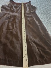 Rabbit Designs Brown Solid Sheath Dress Women’s 14 Scoop Neck Sleeveless Lined