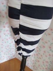 WINDSOR, JUNIOR&rsquo;S NEW Navy/White Poly Bl Striped 3/4 Sleeved Striped Dress, Sz S