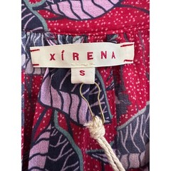 Xirena 100% Cotton Coral Red Tropical Floral Cotton Summer Maxi Dress Small NWT