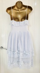 French Connection Size UK 10 light blue pleated lightweight pleated summer hols
