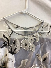 Tendency Dress Womens Medium Gray Floral Mesh Fit & Flare Midi Party Wedding