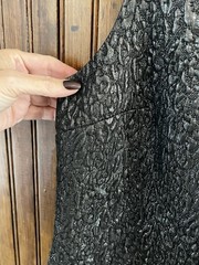 NWT Crown&Ivy Silver Foil Lasting Luxe Black Dress Bows On Back Size 8