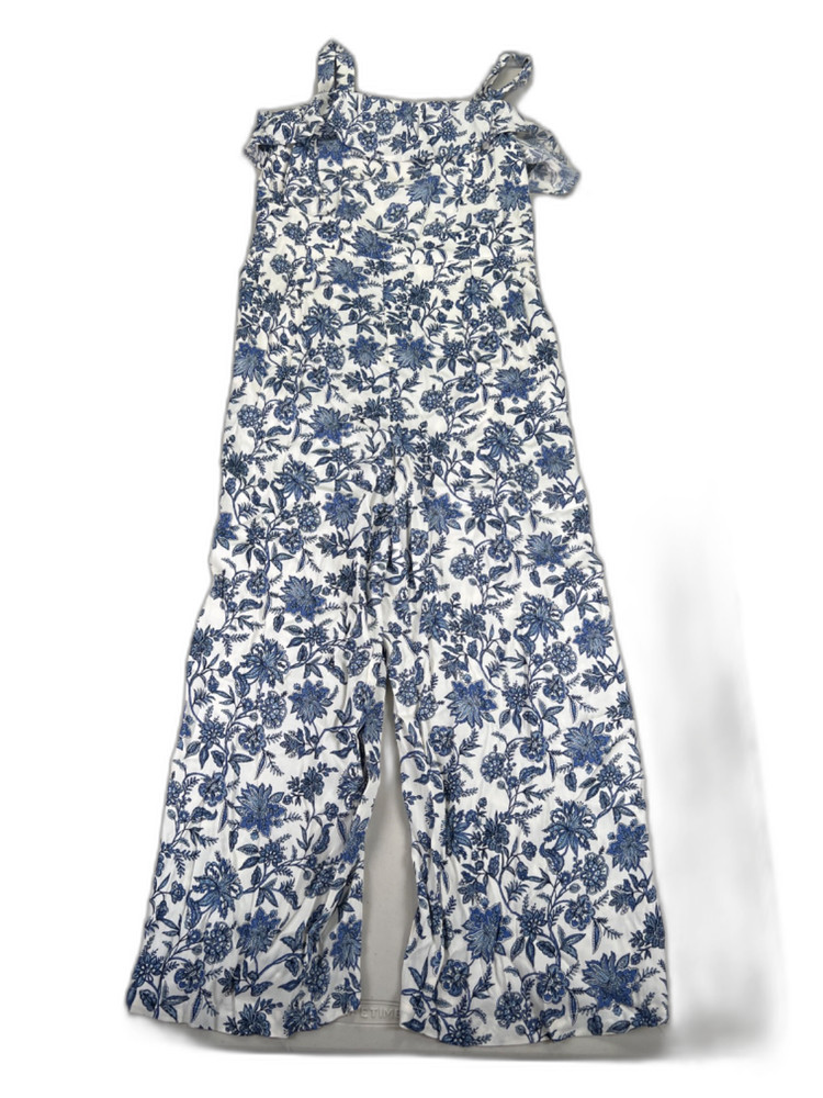 LOFT Women&rsquo;s Blue/White Floral Sleeveless Jumper – 4 Petite