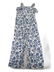 LOFT Women&rsquo;s Blue/White Floral Sleeveless Jumper – 4 Petite