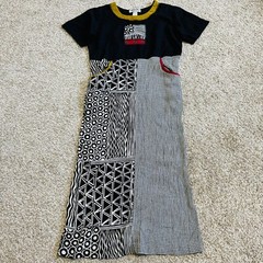VTG Dress Womens L Multi Ruby Dew Patchwork Art to Wear 90s Bohemian Eclectic