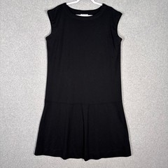 Prologue Tiered Midi Dress Large Jersey Stretch Modest Minimal Basic Comfort