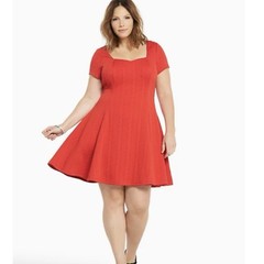 Torrid Textured Skater Dress Size 3 Sweetheart Womens Cherry Christmas Pin Up