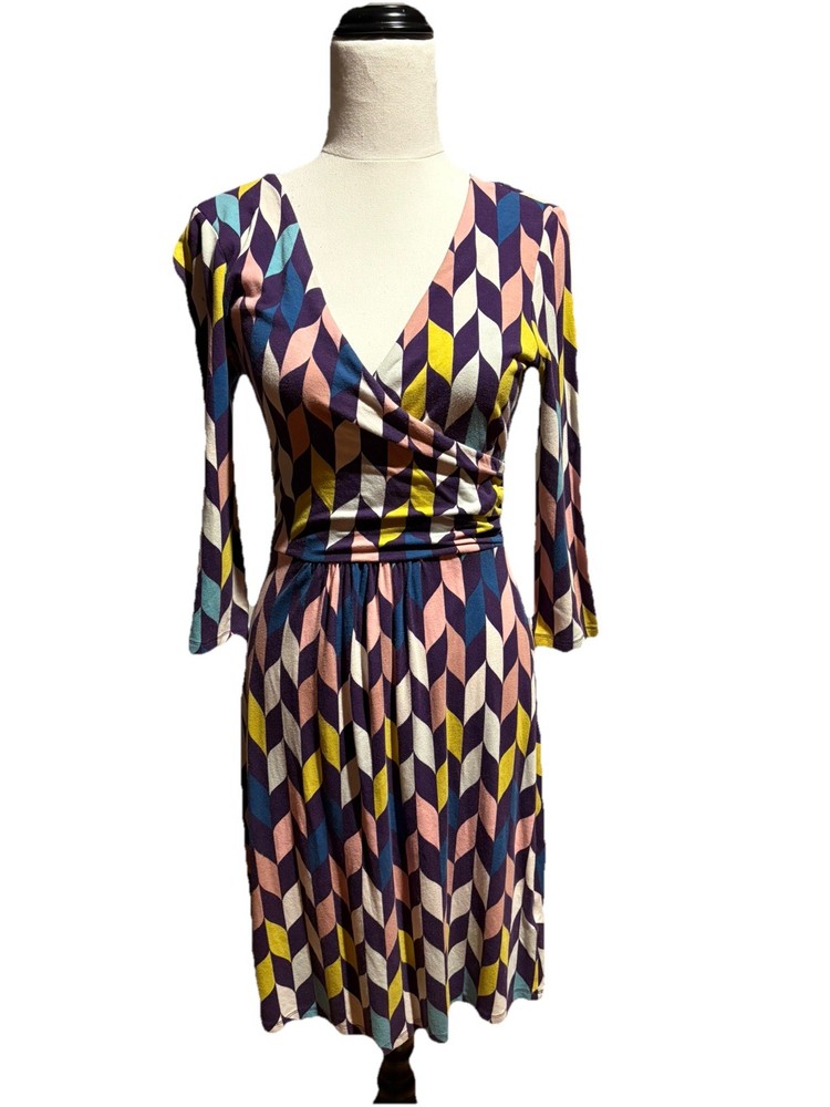 BODEN Multicoloured Size UK/AU 8 USA 4 Jersey Casual Elegant Midi Dress