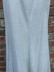 Size 00 Vienna Prom Dress Ball Gown Silver Shimmer & tiny Rhinestones NWT