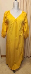Collectif London Long Dress. Women’s szXL*100% Cotton *Pale Orange*Gd Condition