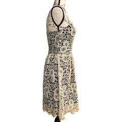 INA – Sleeveless Lace Overlay Dress – Black Lined – Size Small