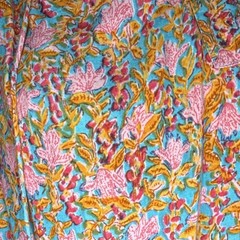 Womens Orange Multicolor Floral Boho V-Neck Tassel Bell Sleeve Mini Dress M