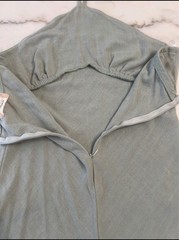 Altar&rsquo;d State Green Solid Halter Mini Dress Woven Rayon Linen Zip Back M