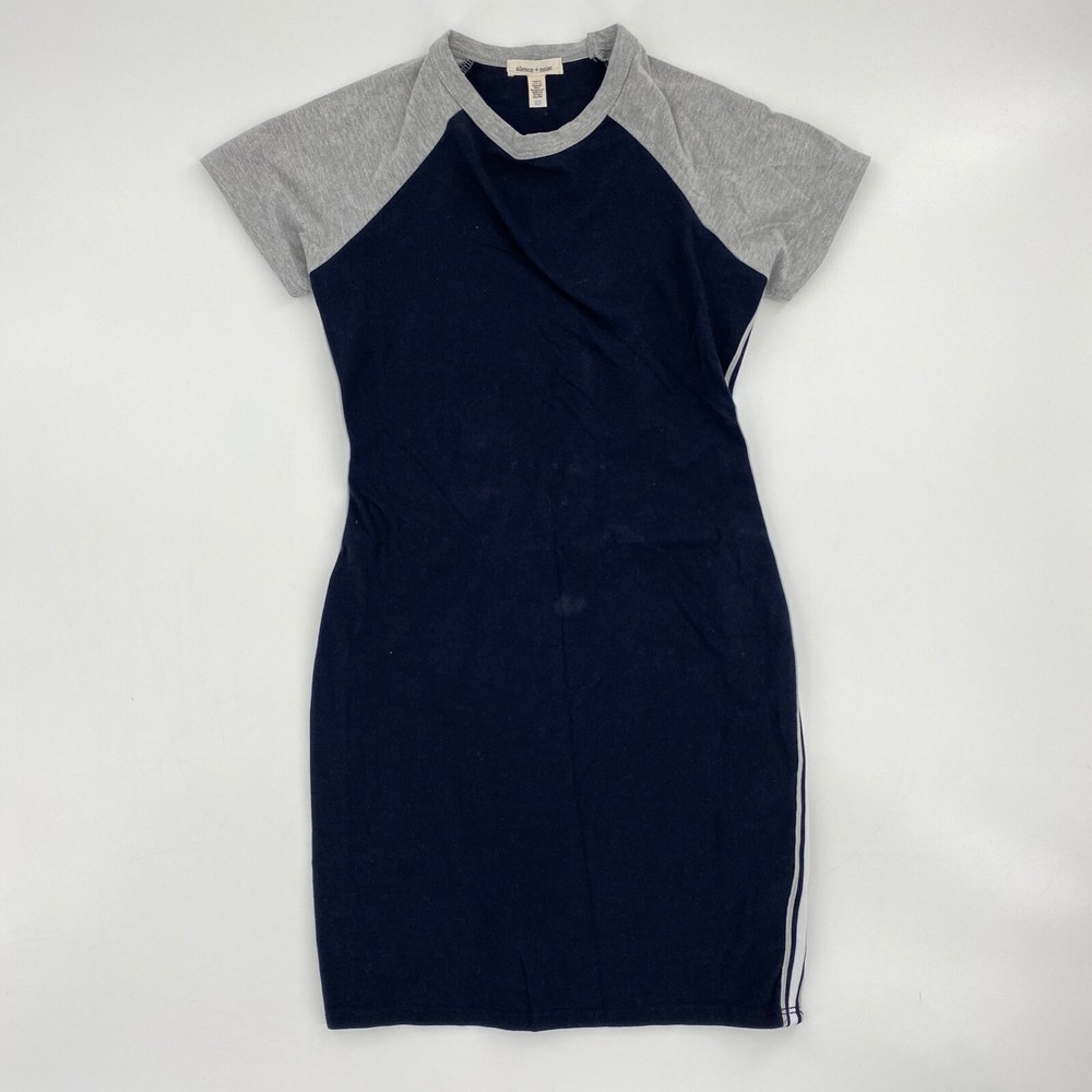 Silence + Noise Blue/Gray Mini Dress Soft Women&rsquo;s X-Small