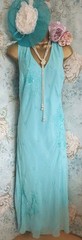 Berkertex Turquoise beaded 20s Gatsby Evening Wedding Occasion dress Bolero 20