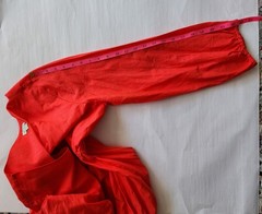 J. Crew Beachwear Tie Front Red Maxi Dress Cotton Voile Long Sleeve Resortwear L