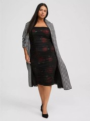 Torrid Marilyn Monroe Bodycon Dress Mini Black Rose Floral NWT New 0X